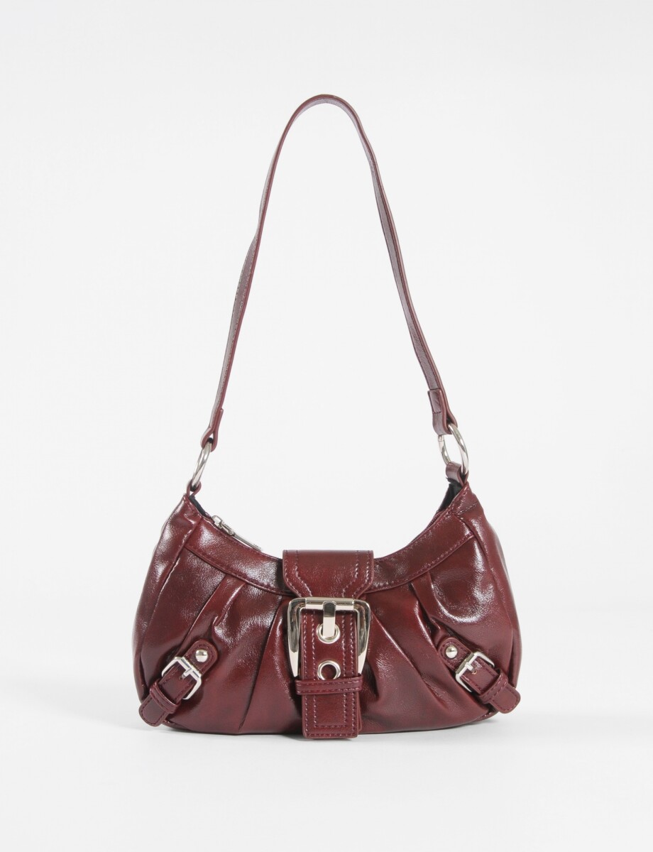 Cartera de hombro hebilla - bordo 