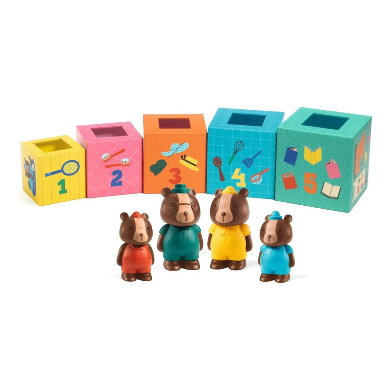 Juguete de Madera Cubos Apilables Casa Djeco Juguete de Madera Cubos Apilables Casa Djeco