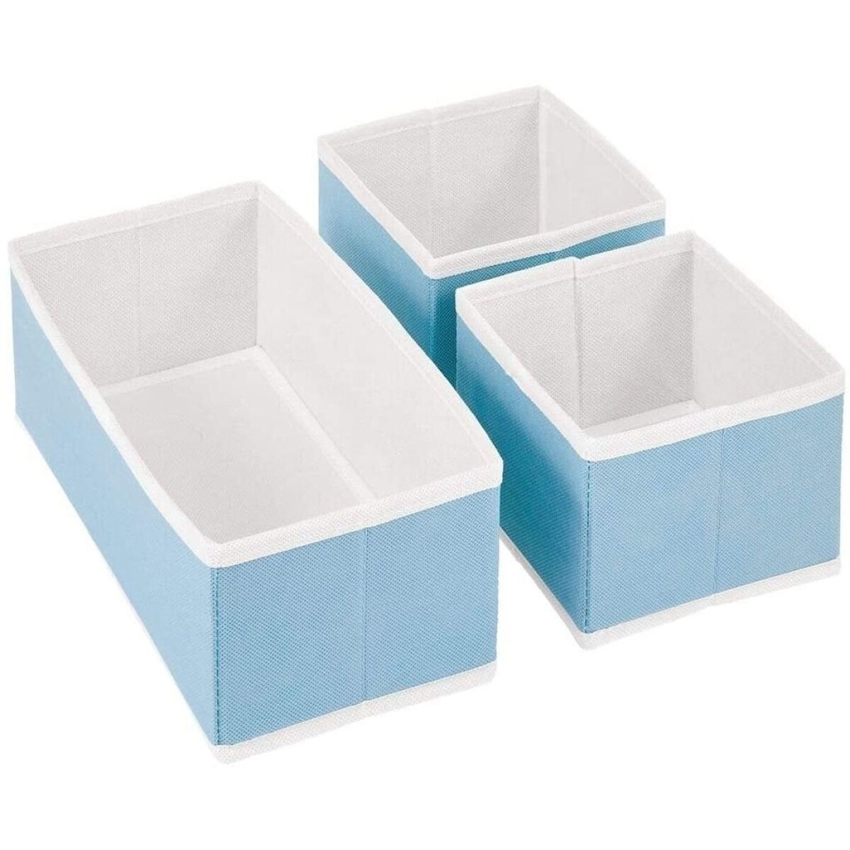 SET 3 ORGANIZADOR TELA 28x14x11/14x14x11CM CELESTE 