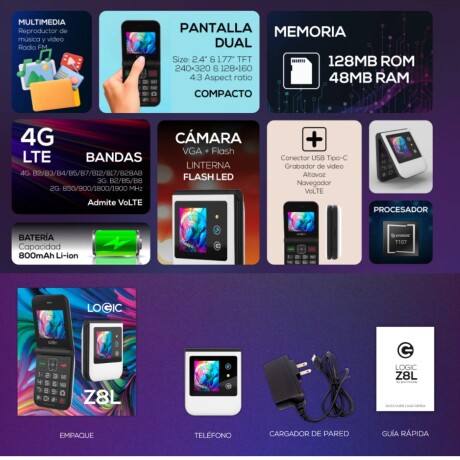 Celular Logic Z8L Flip LTE V01