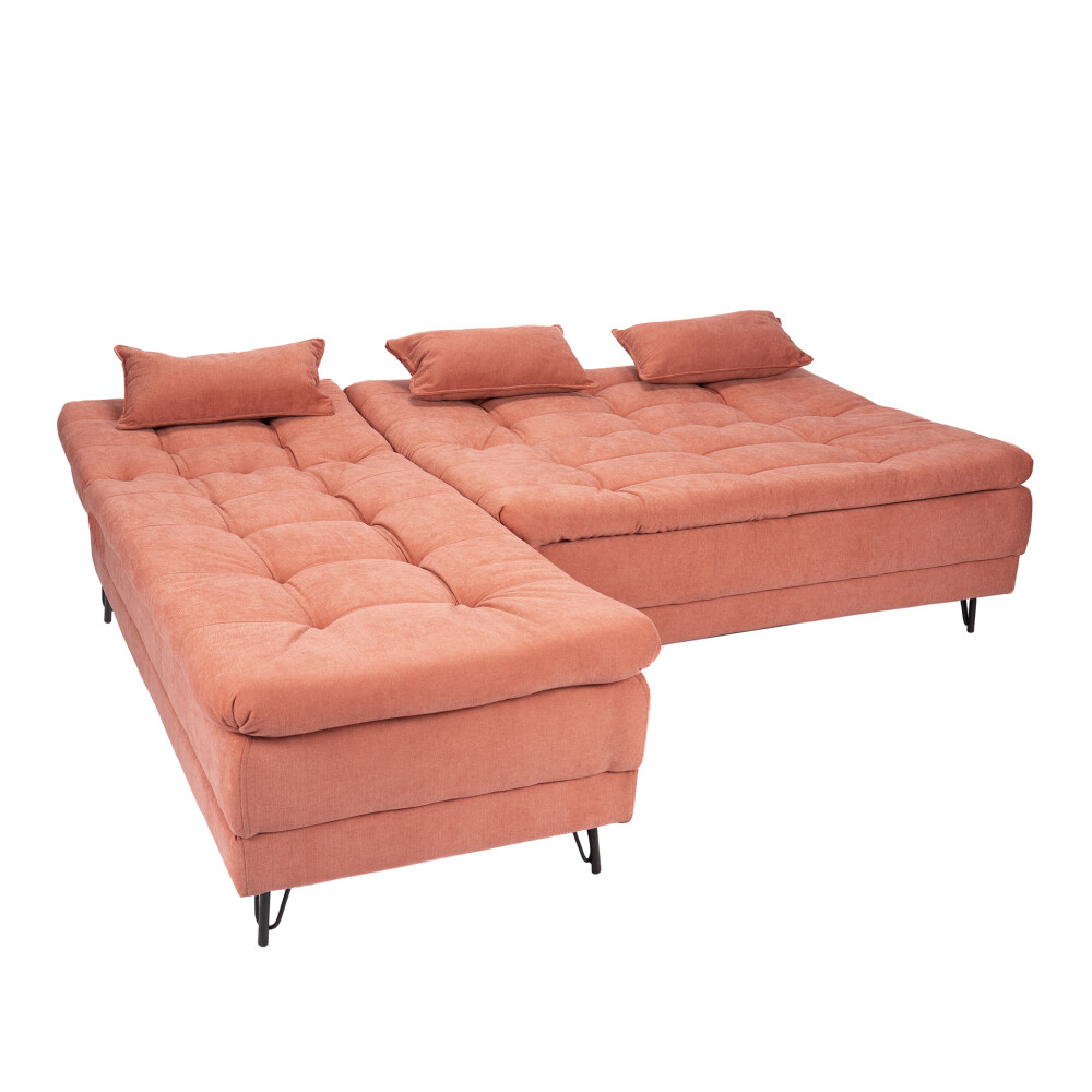 Sillón Cama con Chaise Izquierdo y derecho - Nice Terracota Steel
