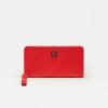 Billetera Con Cierre Mint En Efecto Cuero Charol Rojo