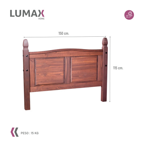 Respaldo Cabecera Lumax 2 plazas Madera Maciza Respaldo Cabecera Lumax 2 plazas Madera Maciza