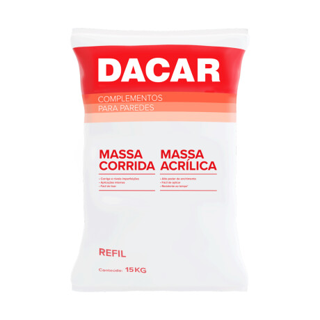 DACAR ENDUIDO PLASTICO PREMIUM MASSA CORRIDA P.V.A 15 KILOS Dacar Enduido Plastico Premium Massa Corrida P.v.a 15 Kilos