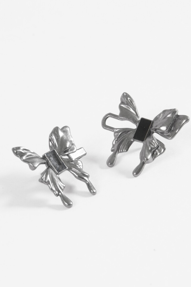 Prendedor doble moña peltre