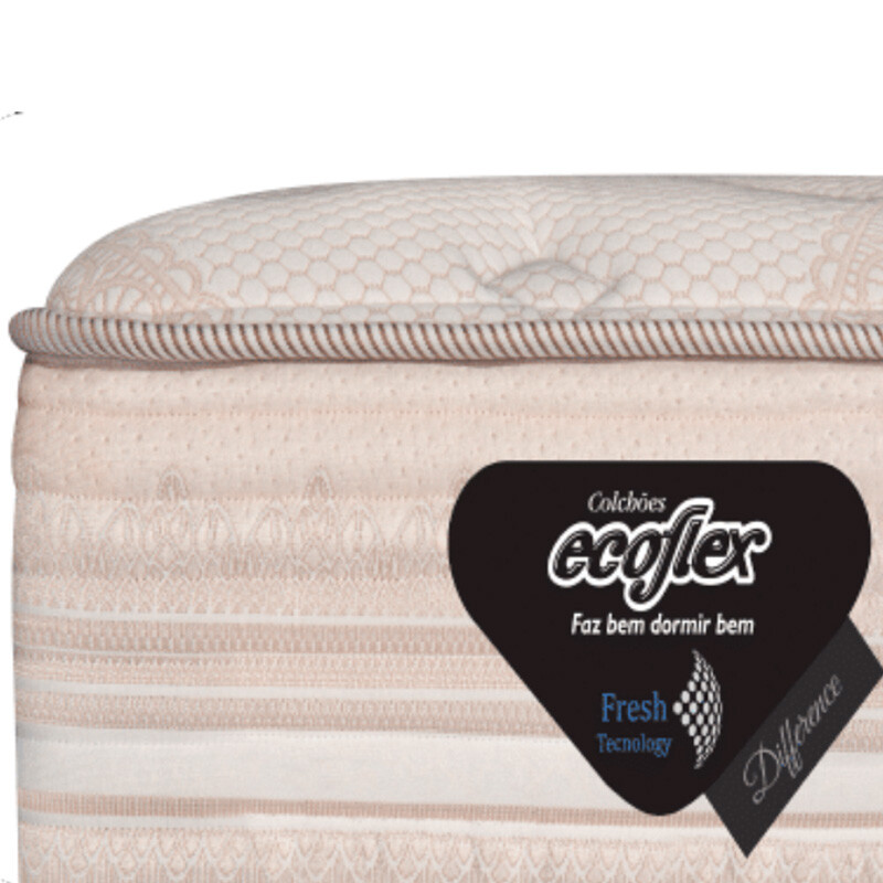 Colchón Ecoflex 2 Plazas Queen Resortes Difference 160x198x35 Colchón