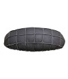 Almohadion Cuero 76x35cm oval grande Gris