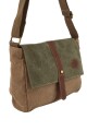 Morral de lona Marrón con Verde