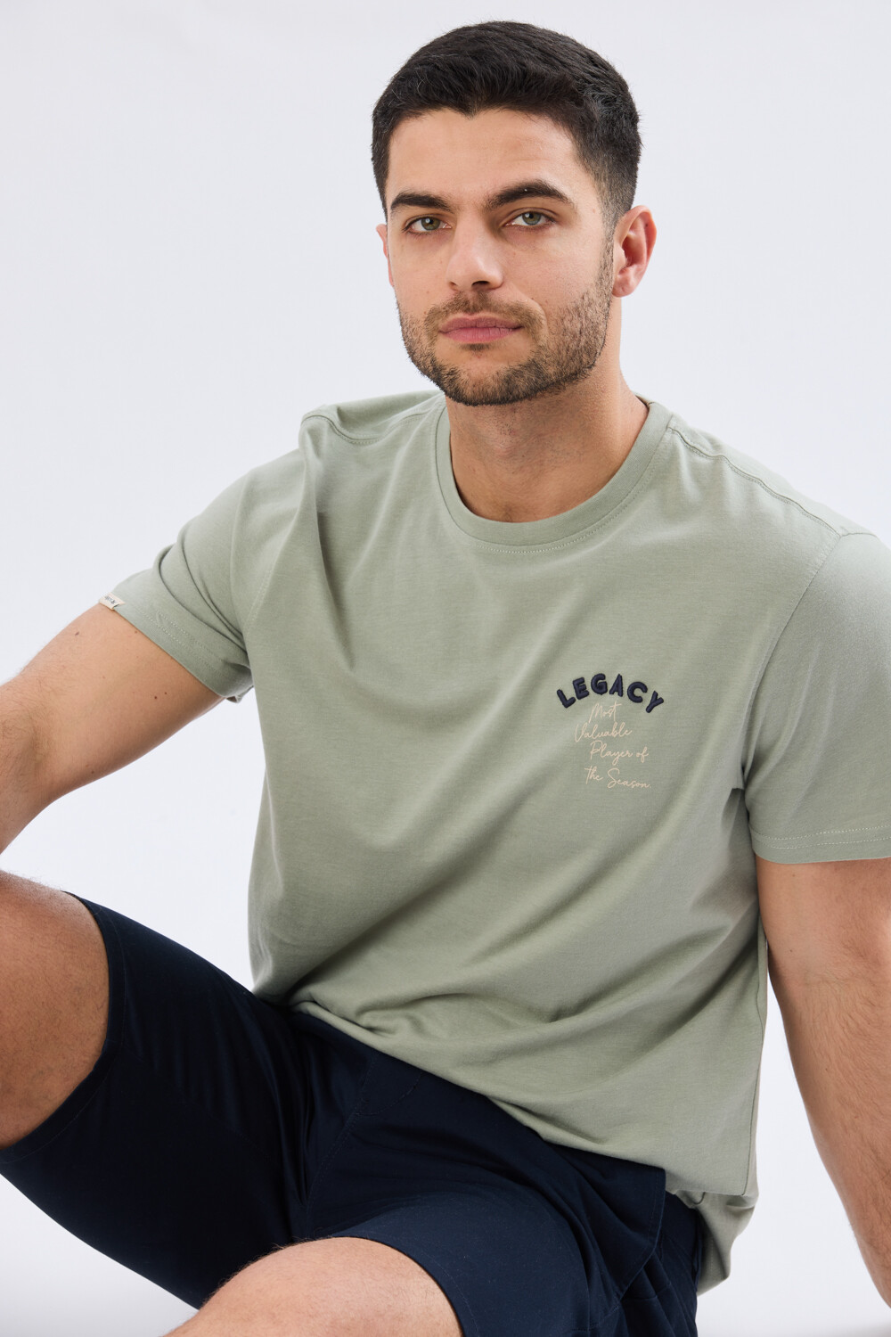REMERA ESTAMPADA DE ALGODÓN Pistacho
