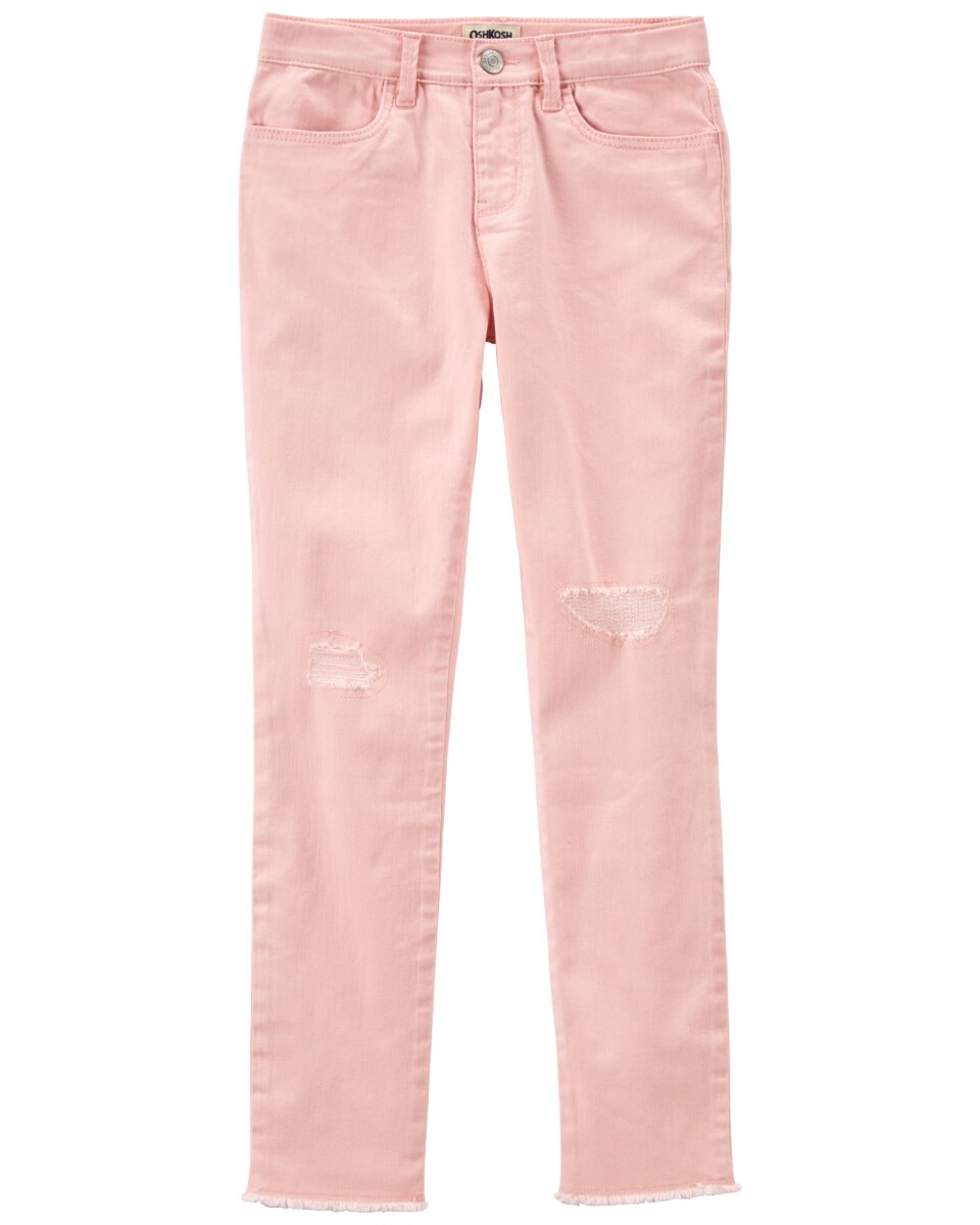 Pantalón de jean ajustado con detalles rasgados 