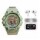 Set Reloj Deportivo Luz Led + Auriculares A9 Inalámbricos BT Verde