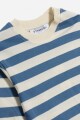 Remera m/l a rayas AZUL Y BLANCO