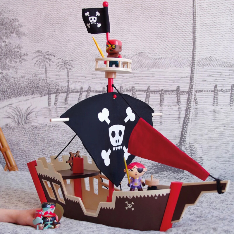 Barco Pirata de madera Djeco Barco Pirata de madera Djeco
