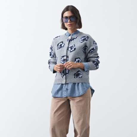 CARDIGAN COSME Gris Melange