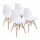 Set 4 Sillas Diseño Eames para Comedor Living Dormitorio Blanco