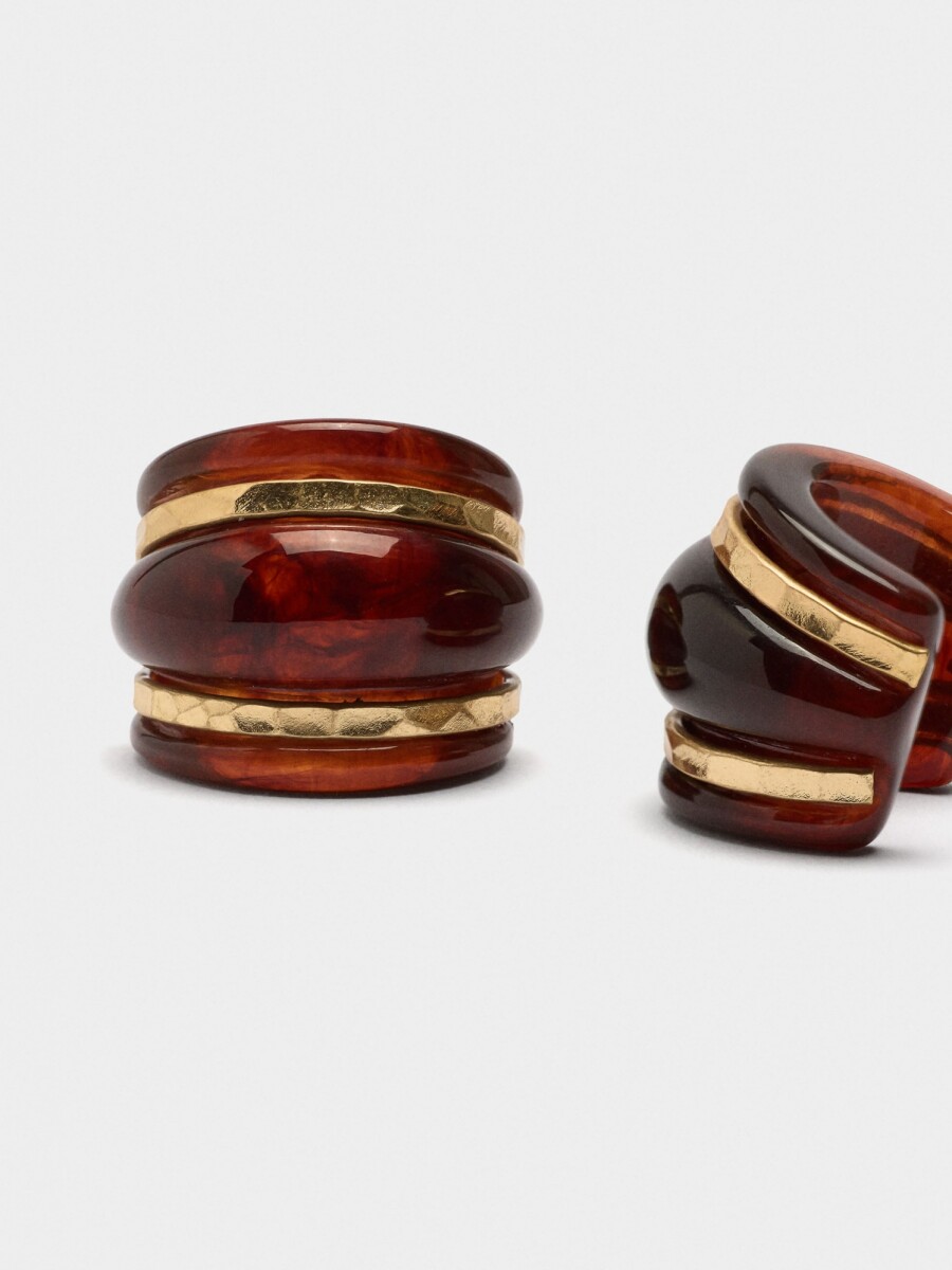 Aros Abiertos Efecto Carey marron