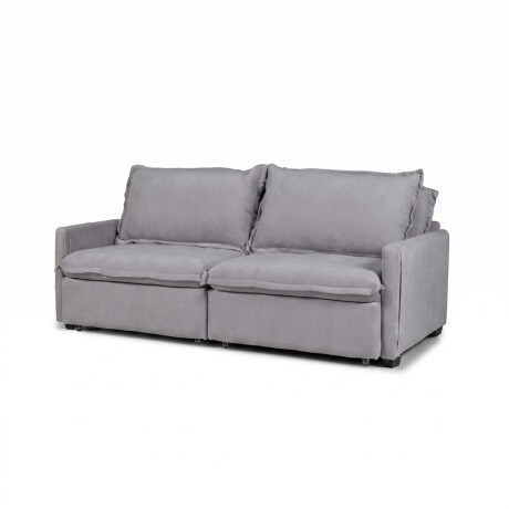 Sofá Cama Oliver - Tela Microfibra 12091 (Gris)