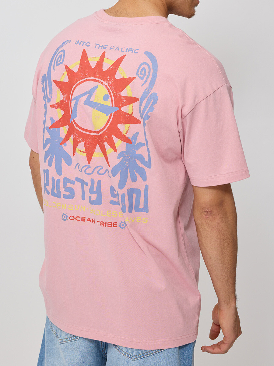 T-SHIRT EXAVI RUSTY - Rosa Claro 