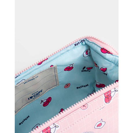 Cartuchera ''stitch Capybara'' Rosa Claro