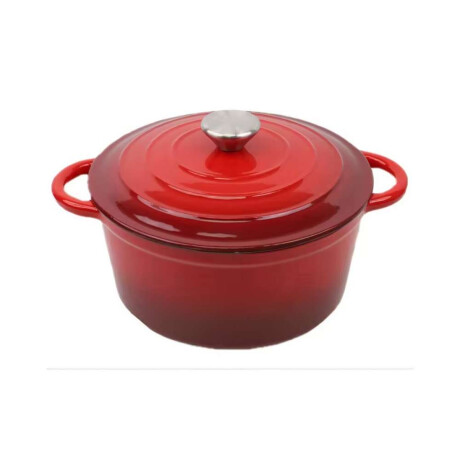 Olla de Hierro Fundido Fire King Roja 24Cm
