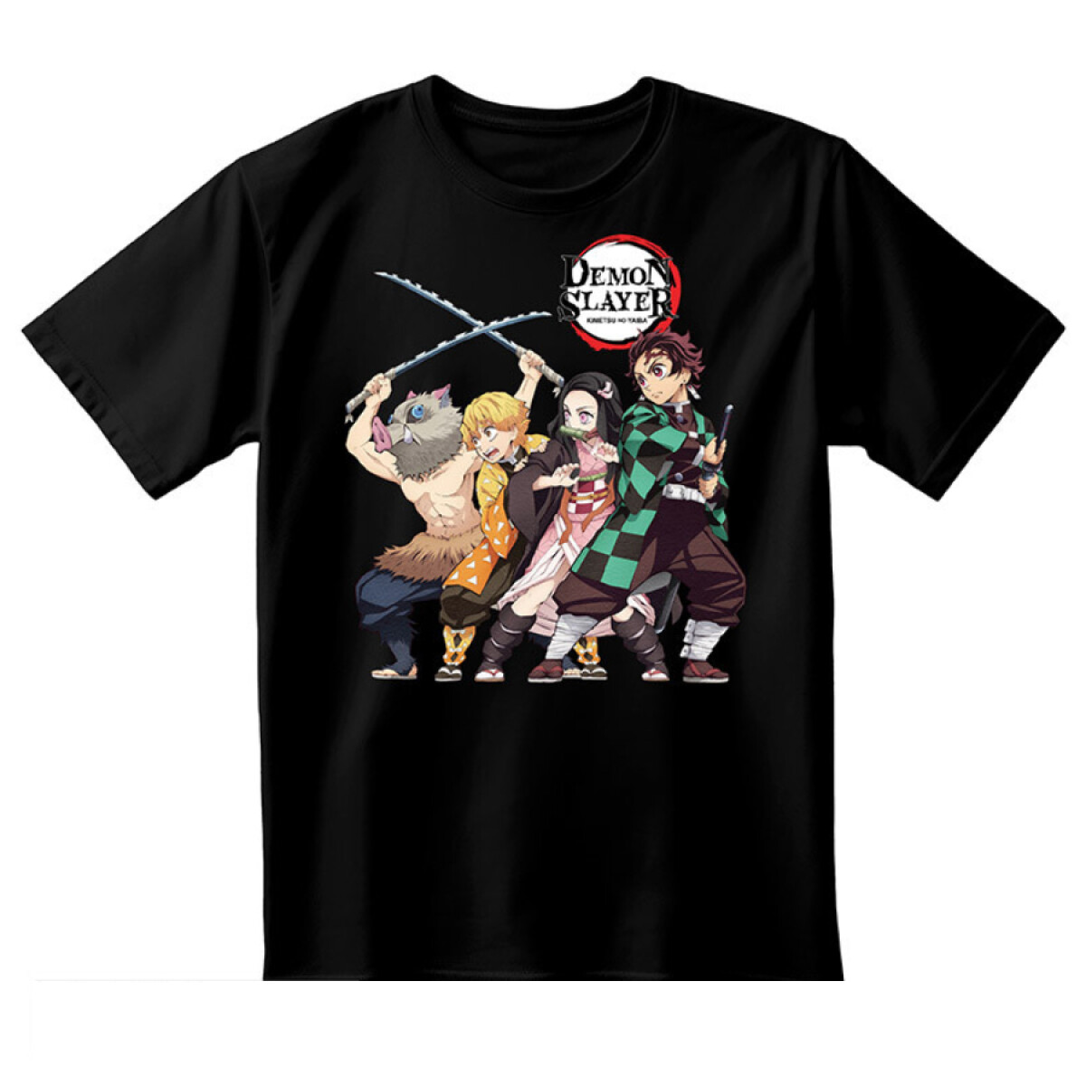 Remera Demon Slayer T-Shirt - Talle L - Tanjiro & Friends 