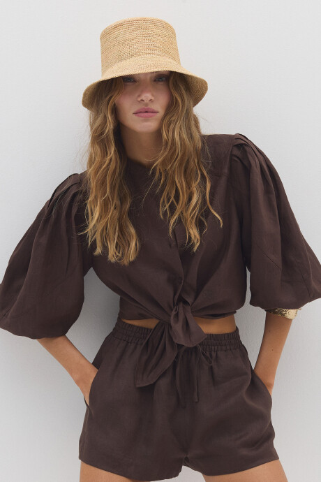 Camisa Eli Chocolate
