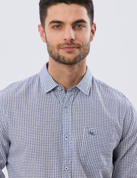 CAMISA CUADROS DE LINO Denim