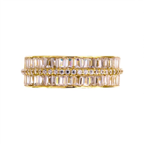 Anillo de oro 9 ktes, con circonias. Anillo de oro 9 ktes, con circonias.