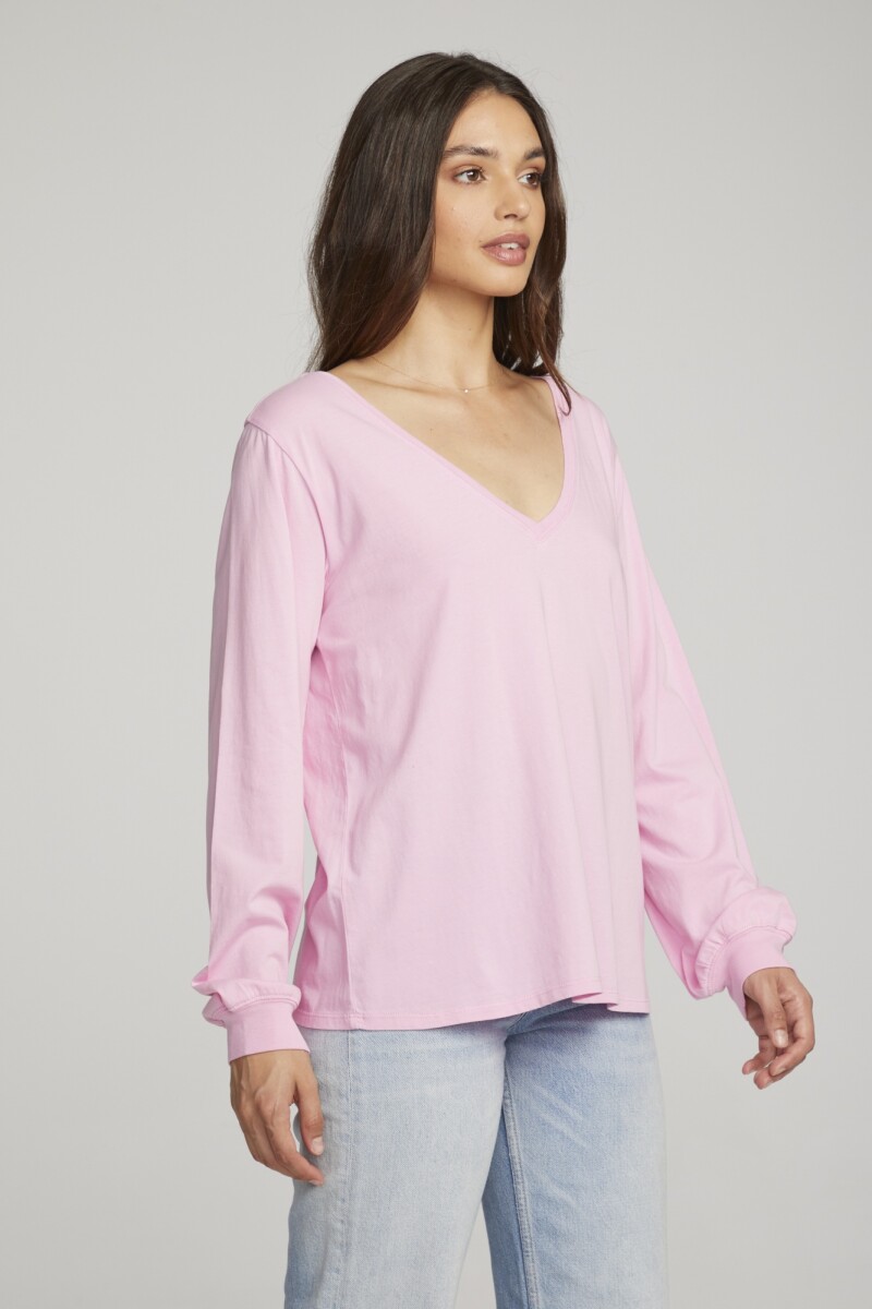 COTTON JERSEY KARA LONG SLEEVE Rosa