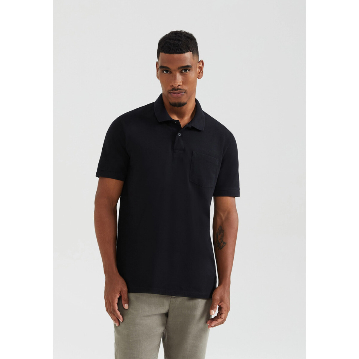 CAMISA POLO MM MASC - PRETO ESCURO 