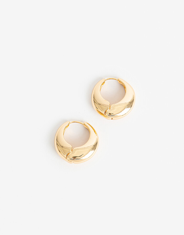 Aros Argollas Metal Argollas Metal Bold - Dorado