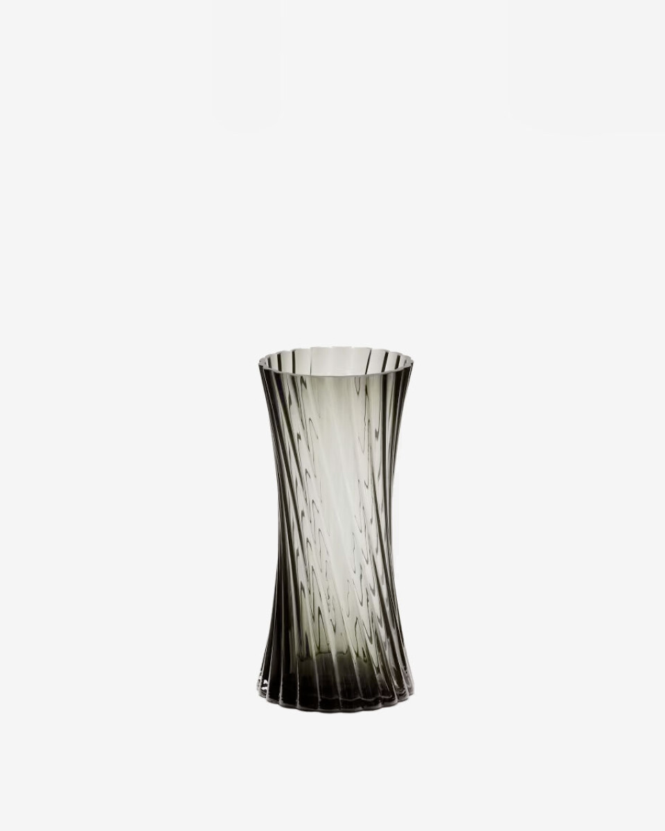 Jarrón Arep de vidrio gris - 28 cm 