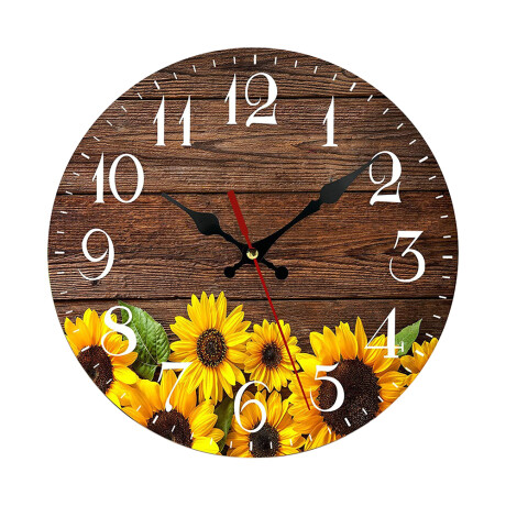 Reloj De Pared Vintage Girasoles