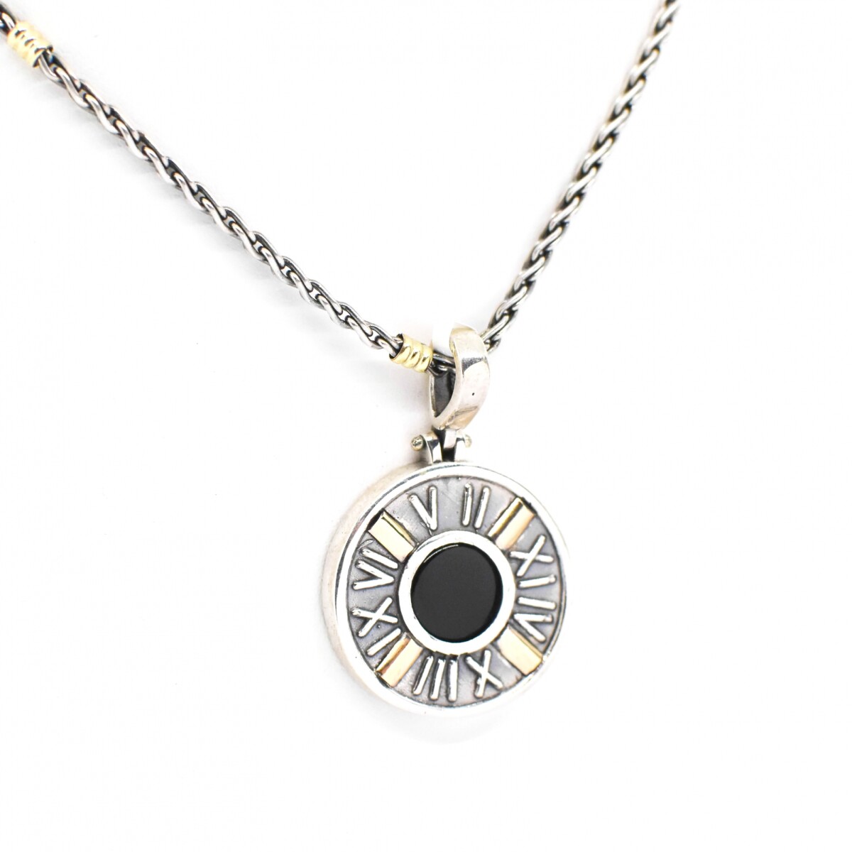 Medalla en Oro y Plata 925 con Onix 