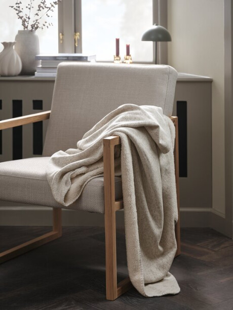 Manta throw GEDEBLAD 130x180 chenille gris/blanco Manta throw GEDEBLAD 130x180 chenille gris/blanco