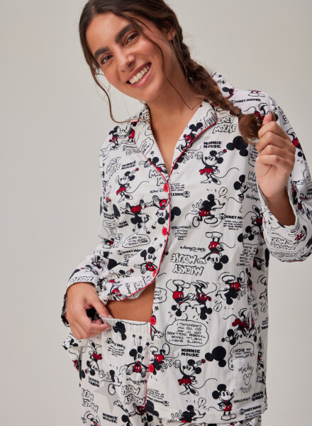 Pijama americano mickey Blanco