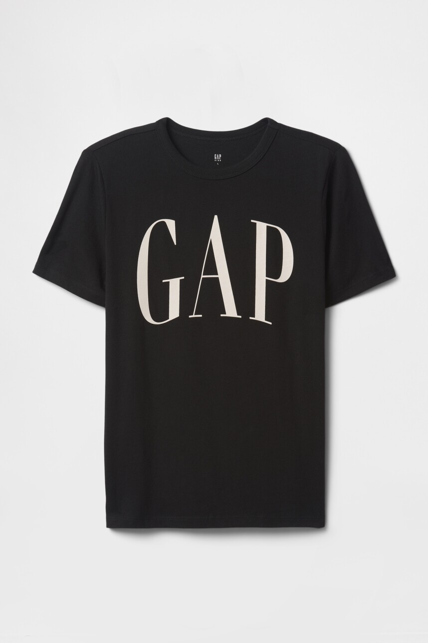 Remera Logo Gap Niño True Black