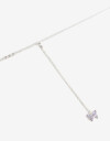 Collares Largos Cubic zirconia Collar Largo Con Dije Mariposa Cubic - Plateado