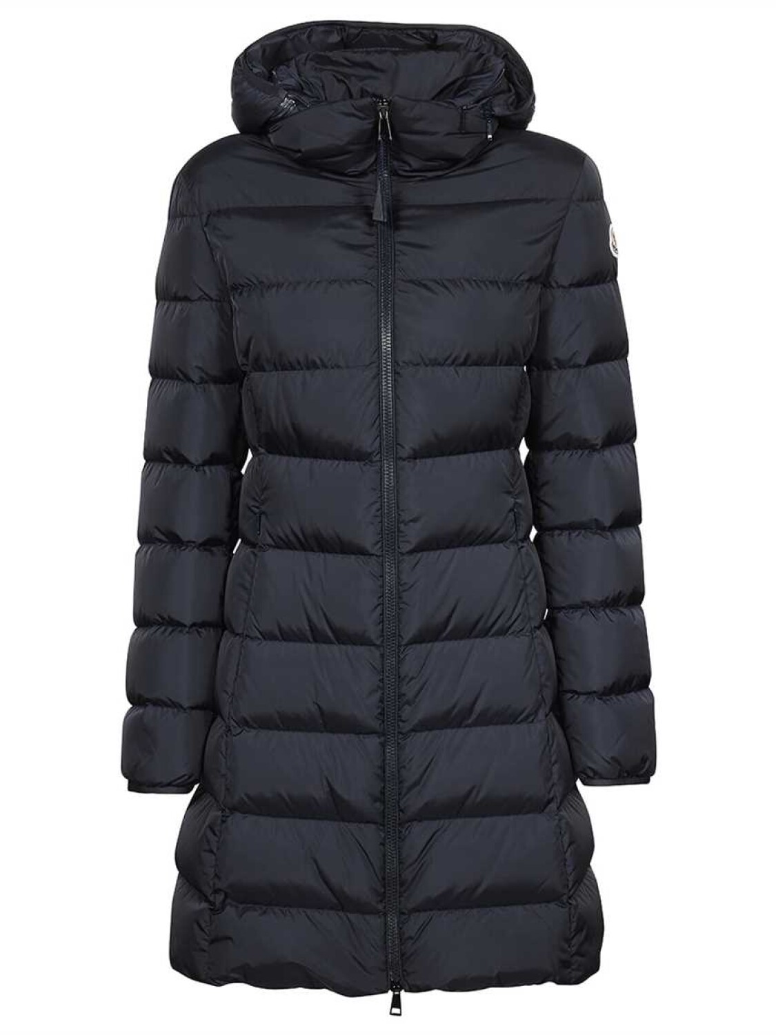 Moncler -Campera larga impermeable con capucha desmontable rellena de plumas, Gie Azul