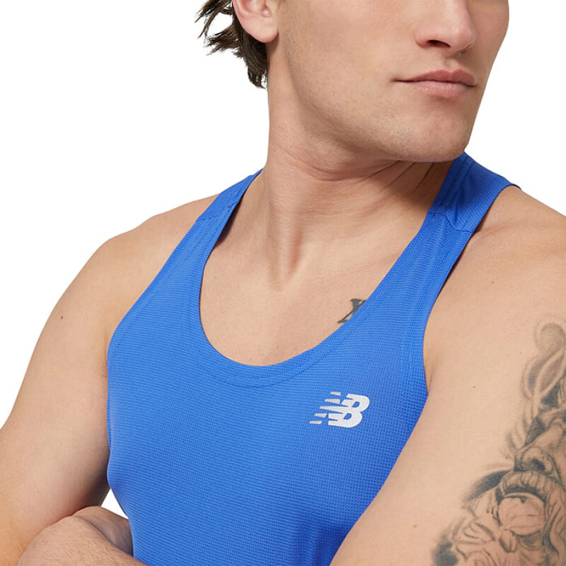 Musculosa New Balance de Hombre - MT23220MIB Azul