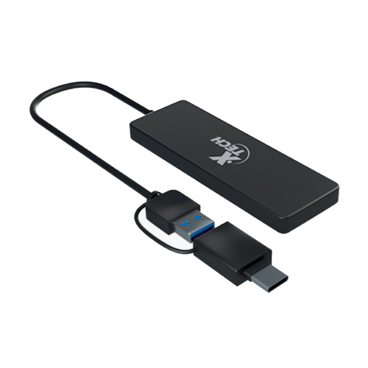 Hub Xtech XTC-390 4 puertos USB 3.0 + Adaptador a USB-C 