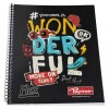 CUADERNO PAPIROS CON ESPIRAL DE 96 HOJAS TAPA WONDERFUL
