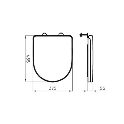 Tapa De Inodoro Blanco Brillo, Cierre Suave, Compatible Con Linea Varse / Veneto / Fontana Marca Ferrum 000