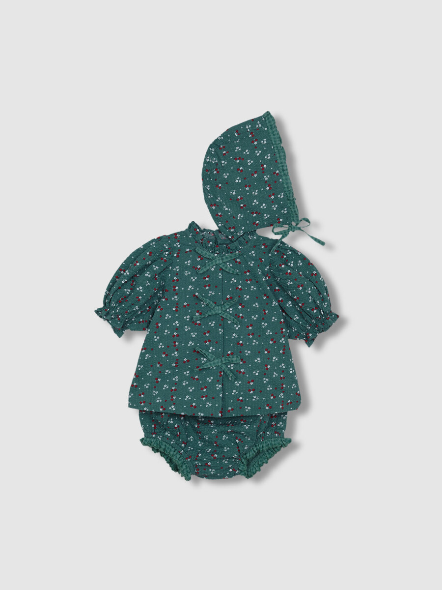 Conjunto De Camisa Y Pantalon A Juego Verde