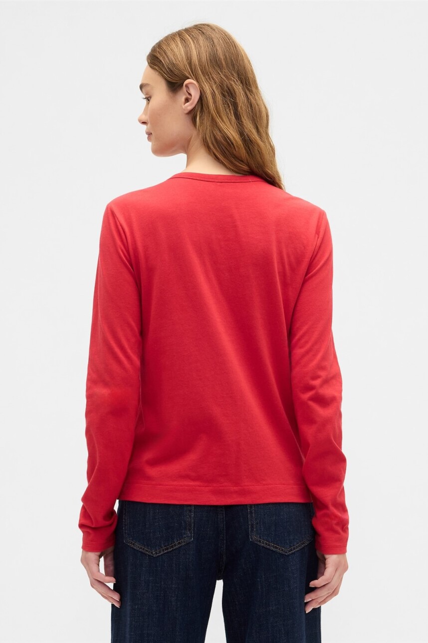 Remera Logo Gap Mujer Modern Red
