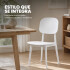 Silla Comedor ComboHome Visby Blanca Diseño Moderno Calidad Blanco 1