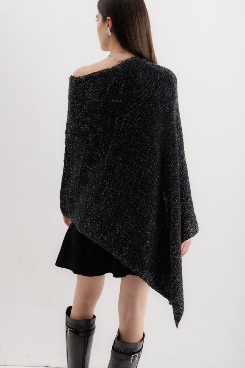 Poncho Osiris Negro Lurex