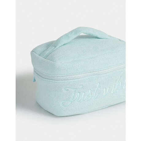 Portacosméticos Just Vibing Azul Celeste