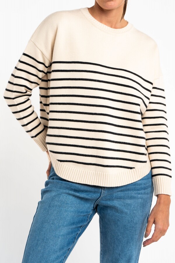 Sweater Rayado Negro