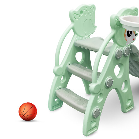 Tobogán Infantil Con Aro De Baloncesto Varios Colores Verde